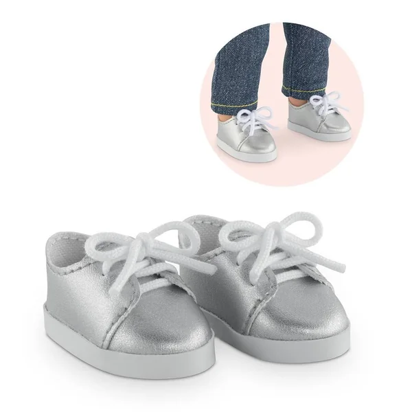 MA COROLLE - BASKETS ARGENTEES - CHAUSSURES POUR POUPEE - COROLLE
