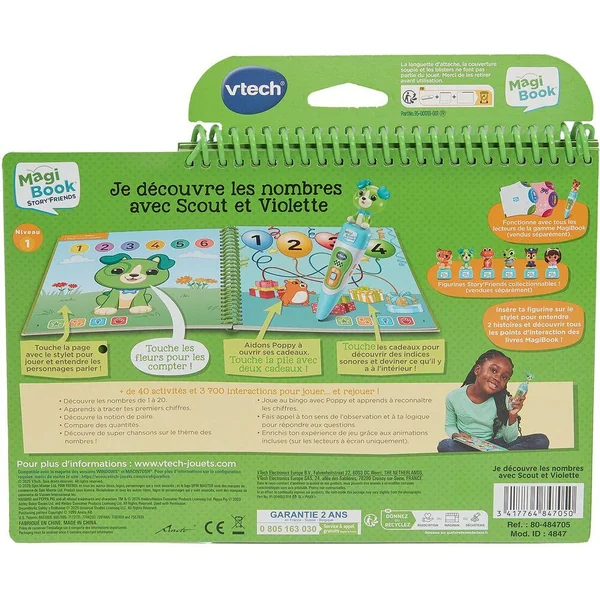 MAGIBOOK STORY'FRIENDS - LIVRE JE DECOUVRE LES NOMBRES AVEC SCOUT ET VIOLETTE + PERSONNAGE