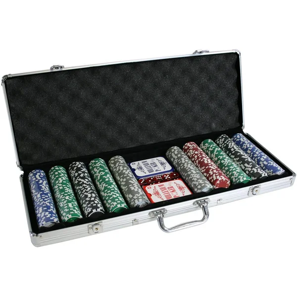 MALLETTE POKER ALUMINIUM MULTICOLORE 500 JETONS