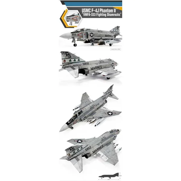 Maquette d'avion 12356 - USMC F-4J Phantom II "VMFA-333 Fighting Shamrocks" (1:48)