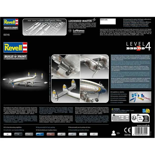 Maquette en plastique avion 03745 - Lockheed L.1049G Super Constellation Lufthansa (1:144)