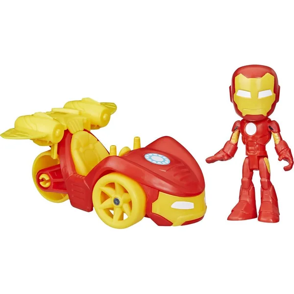 MARVEL - AVENGERS - FIGURINE - IRON MAN - SPIDEY - VEHICULE ACCESSOIRE ET FIGURINE 10CM