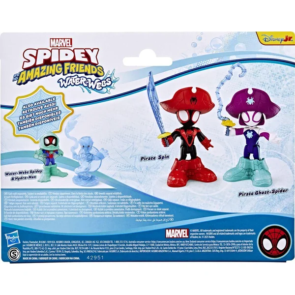 MARVEL SPIDEY AND HIS AMAZING FRIENDS WATER-WEBS PIRATE SPIN ET PIRATE GHOST-SPIDER