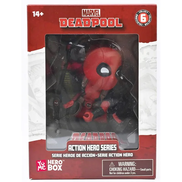 MARVEL - YUME HERO BOX - SERIE CLASIQUE - FIGURINE DEADPOOL SAUTANT 10 CM