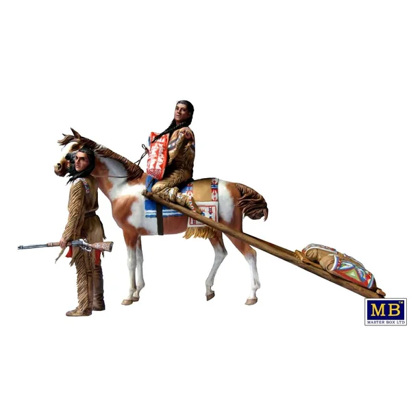 Master Box Figurines Guerriers Indiens "On the Great Plains" 1/35 - 35189