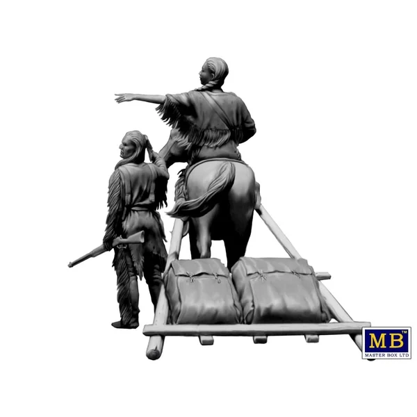 Master Box Figurines Guerriers Indiens "On the Great Plains" 1/35 - 35189