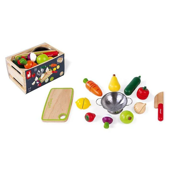 Maxi set Fruits et légumes à découper Green Market - Janod
