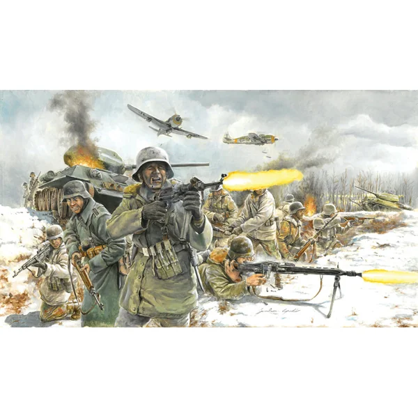 Model Kit figurines 6151 - WWII - INFANTERIE ALLEMANDE (Uniforme d'hiver) (1:72)