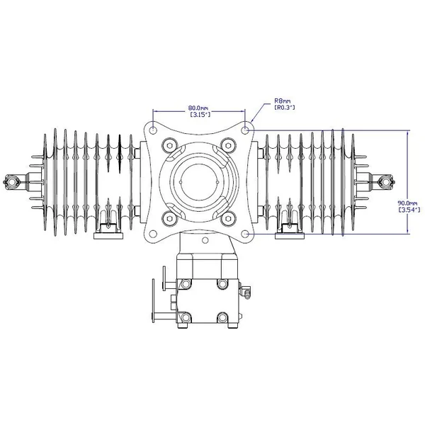 Moteur Desert Aircraft DA 150L - Moteur essence 2 temps 150 cm3