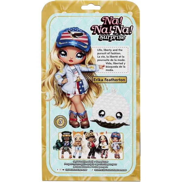 NA NA NA SURPRISE - POUPEE & SAC POMPON GLAM SERIE 2 - ERIKA FEATHERTON