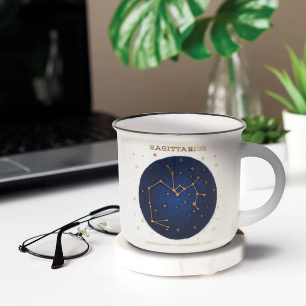 NEW BONE CHINA PORCELAIN MUG - COUNT YOUR LUCKY STARS - SAGITTARIUS