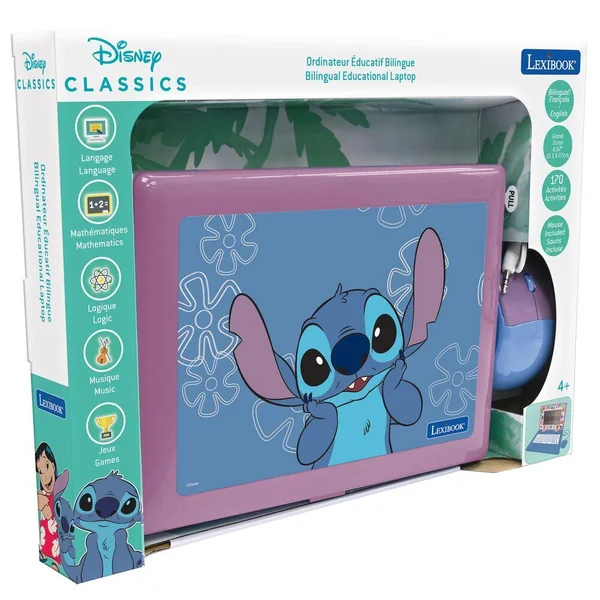 ORDINATEUR EDUCATIF BILINGUE STITCH AVEC 170 ACTIVITES (EN/FR)