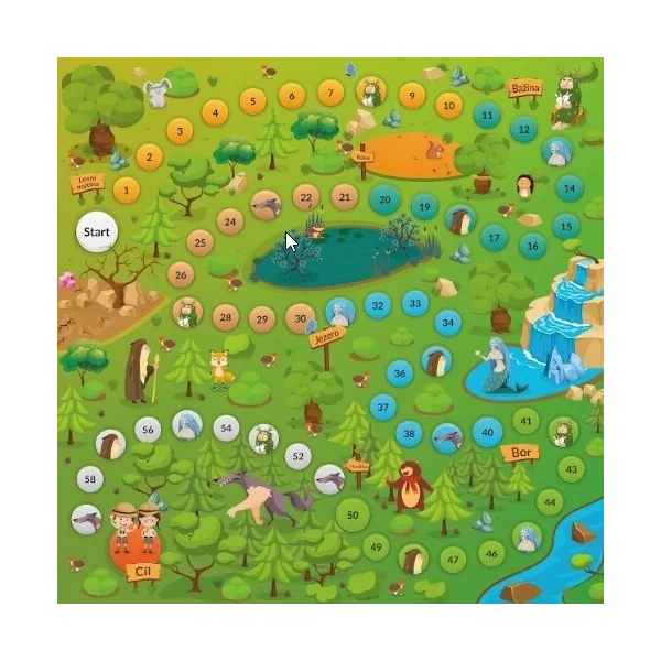 Ortek Tapis de massage orthopédique Puzzle "Mix" 10 éléments + Jeu Aventures forestières
