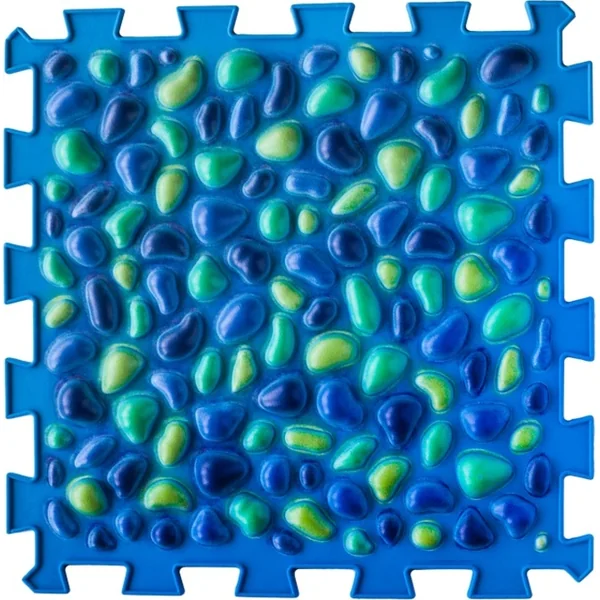 Ortek Tapis de massage orthopédique Puzzle "Mix" 6 éléments Pierre bleue