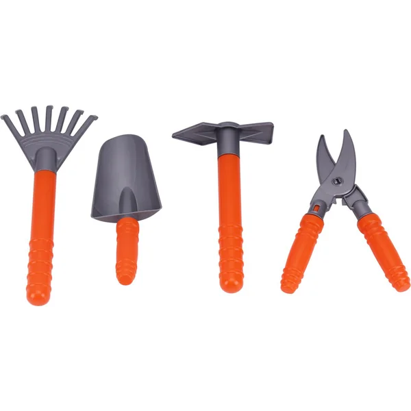 Outils de jardin 4 pièces avec seau et arrosoir dans une caisse