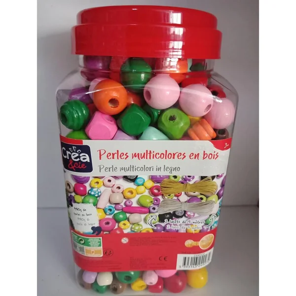PERLES MULTICOLORES EN BOIS