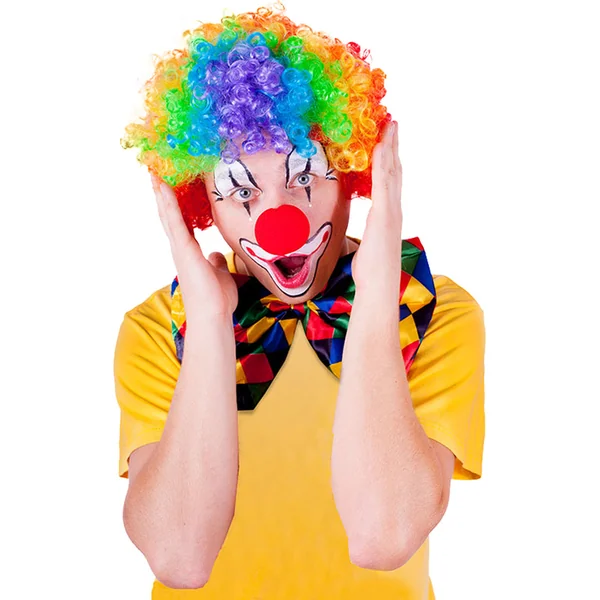 Perruque de clown colorée pour adultes