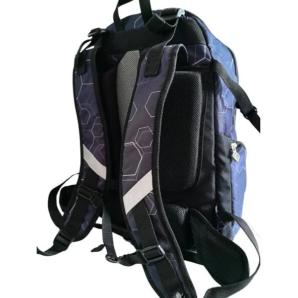 PIXIE CREW Sac à dos étudiant, noir, Hexa, mélange de 100 pixels