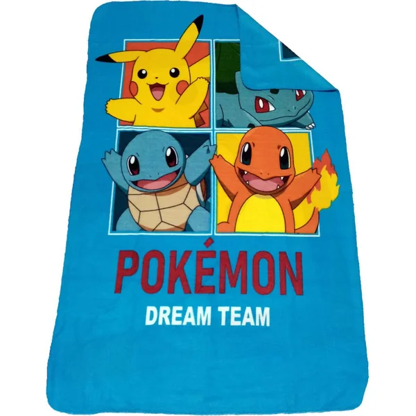 POKEMON - BUNDLE COUSSIN 35 X 35 ET PLAID 100 x 140 CM