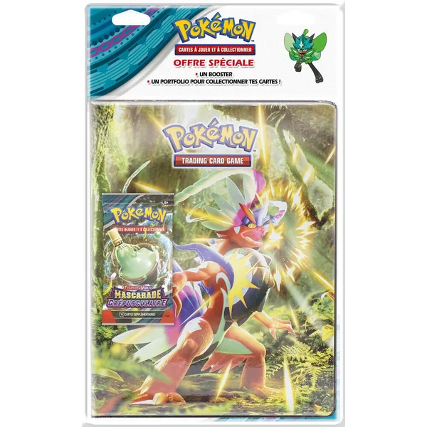 POKEMON - ECARLATE ET VIOLET 06 - PACK PORTFOLIO ET BOOSTER MASCARAD CREPUSCULAIRE