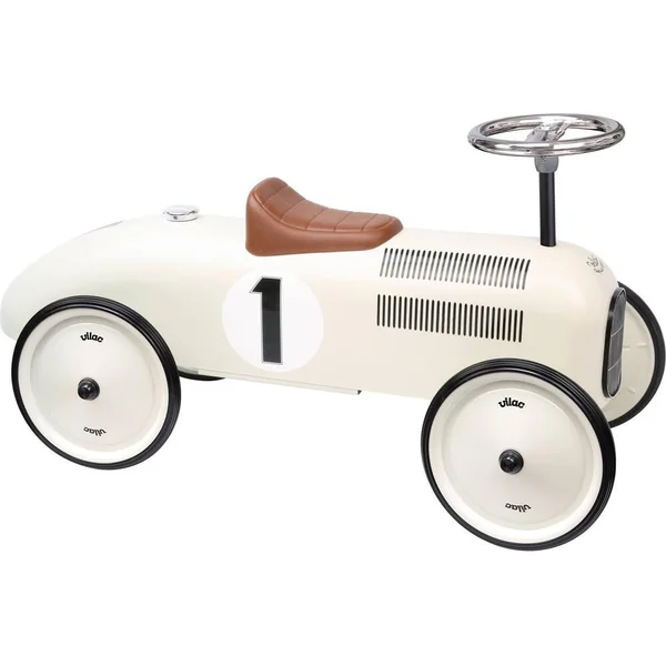 PORTEUR VOITURE VINTAGE BLANC CREME