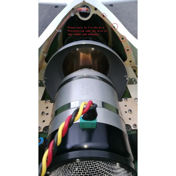 Predator Pilot RC 2.20m Noir / Bleu / Avec train rentrant électrique