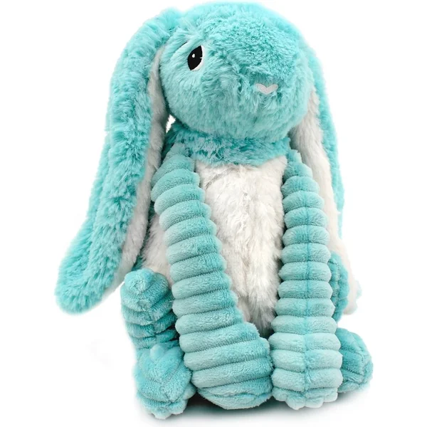 Ptipotos Lapin en peluche Toudou bleu - maman avec bébé