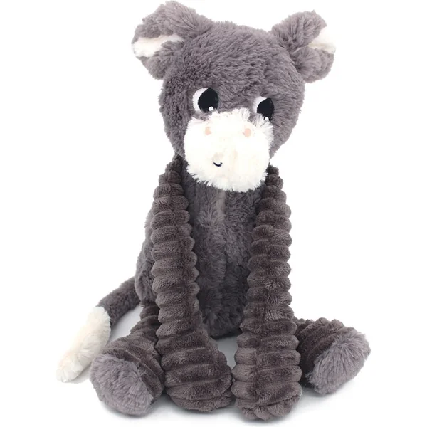 PTIPOTOS ne en peluche Poitou gris - maman avec bébé