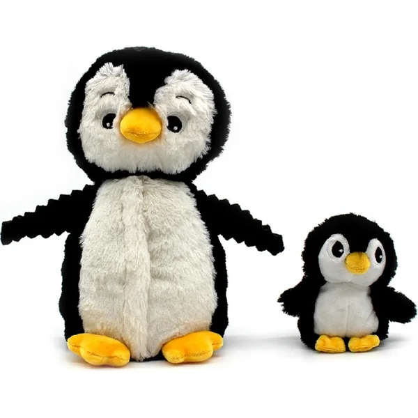 Ptipotos Pingouin en peluche Iglou - maman avec bébé