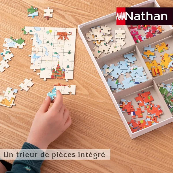 Puzzle 250 pièces Jurassic World 3 : Le Tyrannosaurus rex - Nathan