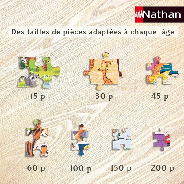 Puzzle 250 pièces Jurassic World 3 : Le Tyrannosaurus rex - Nathan