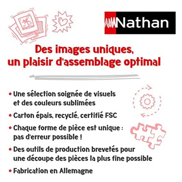 Puzzle 250 pièces Jurassic World 3 : Le Tyrannosaurus rex - Nathan