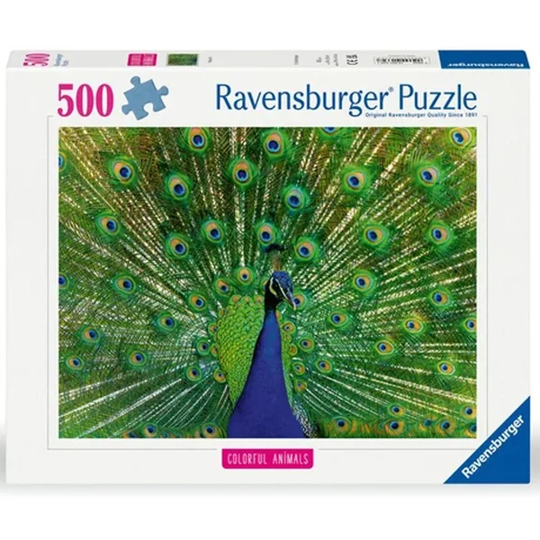 Puzzle Colorful Animals 500 pcs Paon - Ravensburger