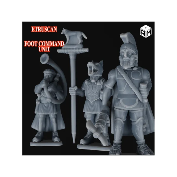 Rise Miniatures - Rise of Ancient Wars - Pack Etrusque - Unité de Commandement à Pied