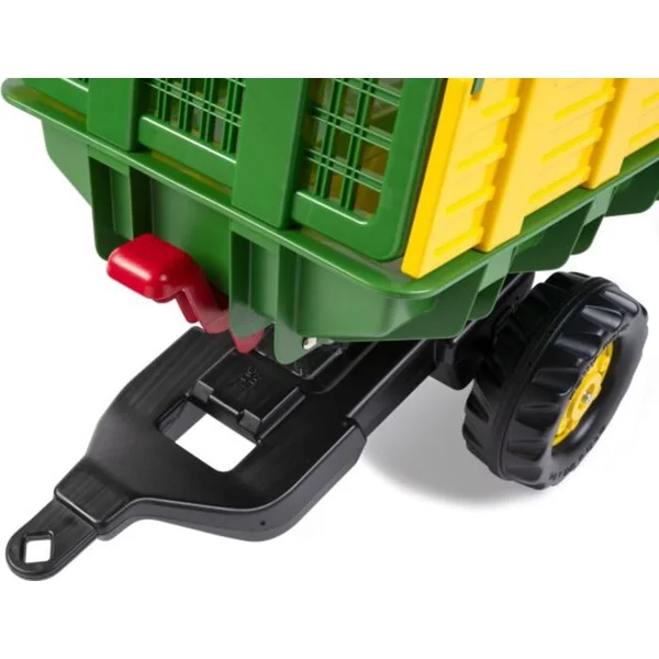 Rollytoys Remorque à foin pour tracteur 1 essieu Hay Wagon - vert et jaune