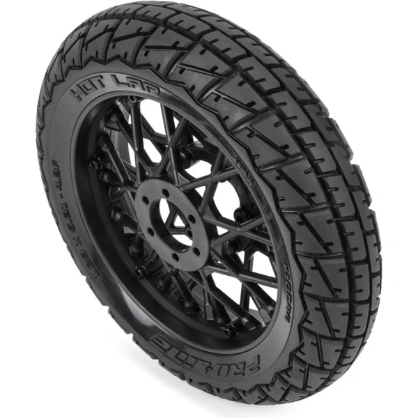 Roue Pro-Line Supermoto avec pneu 1:4 Hot Lap MX S3 avant : Promoto-MX