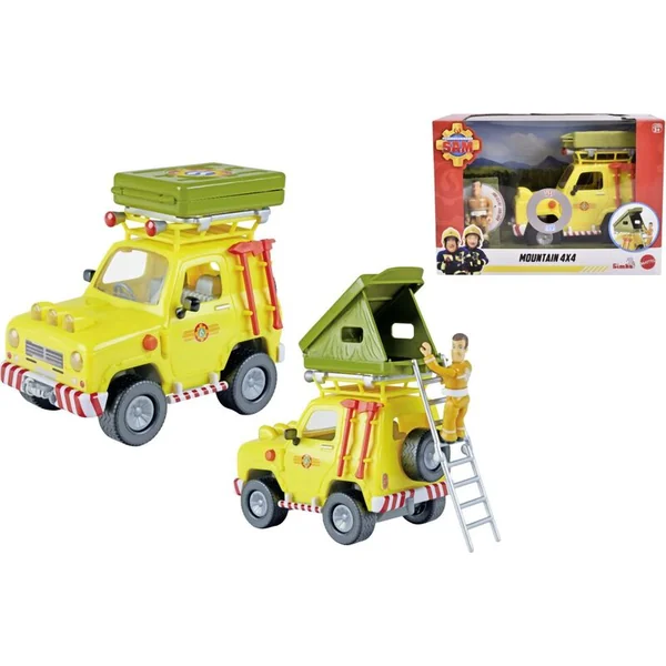Simba Sam le pompier voiture Mountain 4x4 avec figurine 16 cm
