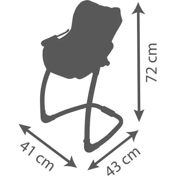Siège auto et chaise 3 en 1 MC&Q pour poupées rose clair