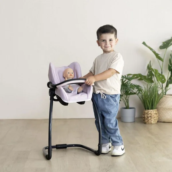 Siège auto et chaise 3 en 1 MC&Q pour poupées rose clair