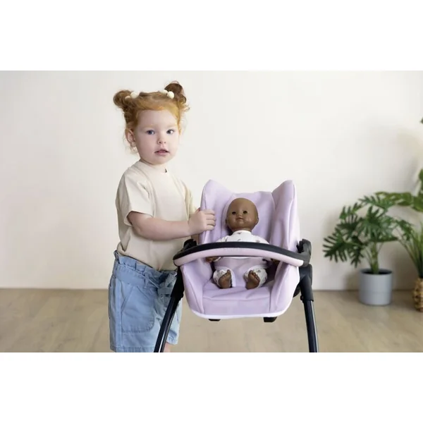 Siège auto et chaise 3 en 1 MC&Q pour poupées rose clair