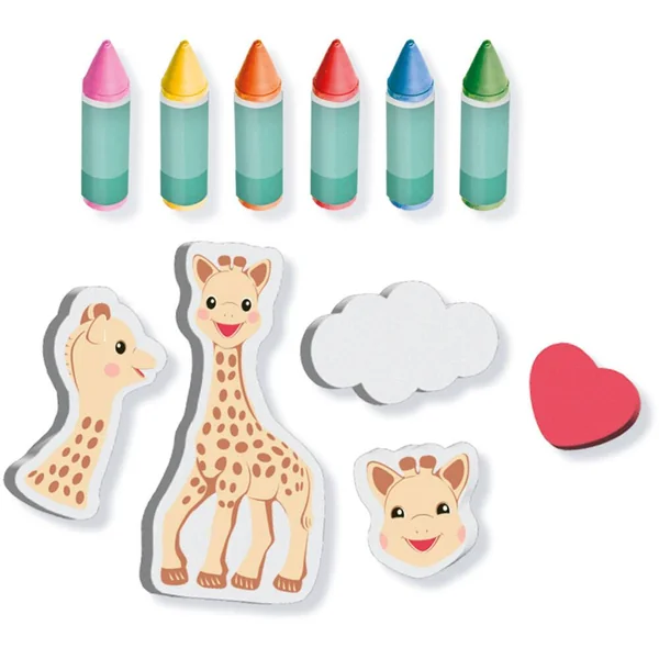SOPHIE LA GIRAFE - CRAYONS DE COULEUR POUR LE BAIN ET FORMES