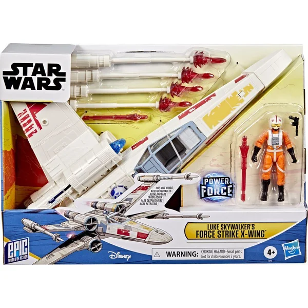 STAR WARS EPIC WORLD OF ACTION LUKE SKYWALKER AVEC FORCE STRIKE X-WING