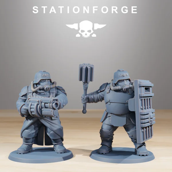 Station Forge - Légion de Fer – 3x Grimguard Mutants Bullogres Hand Weapons
