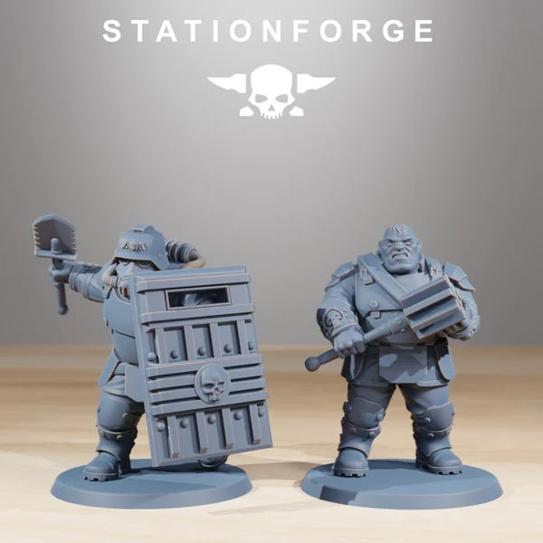 Station Forge - Légion de Fer – 3x Grimguard Mutants Bullogres Hand Weapons