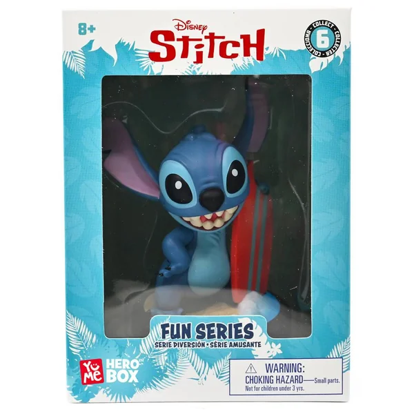 STITCH - YUME HERO BOX - SERIE CLASIQUE - FIGURINE STITCH SURFER 10 CM