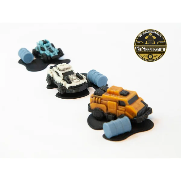 Taches d’huile avec baril renversé (8 pièces) – Compatible avec Thunder Road: Vendetta