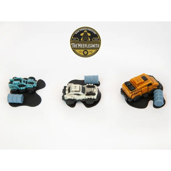 Taches d’huile avec baril renversé (8 pièces) – Compatible avec Thunder Road: Vendetta