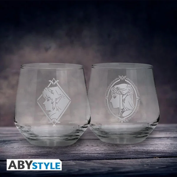 THE LEGEND OF ZELDA - SET DE 2 VERRES - ZELDA & LINK EUROPE X2