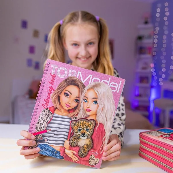 Top Model Livre de coloriage créatif avec autocollants LeoHeart