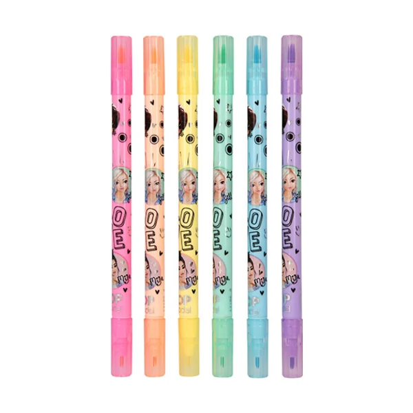 Top Model Marqueurs double face, Malia et Christy, 6 couleurs